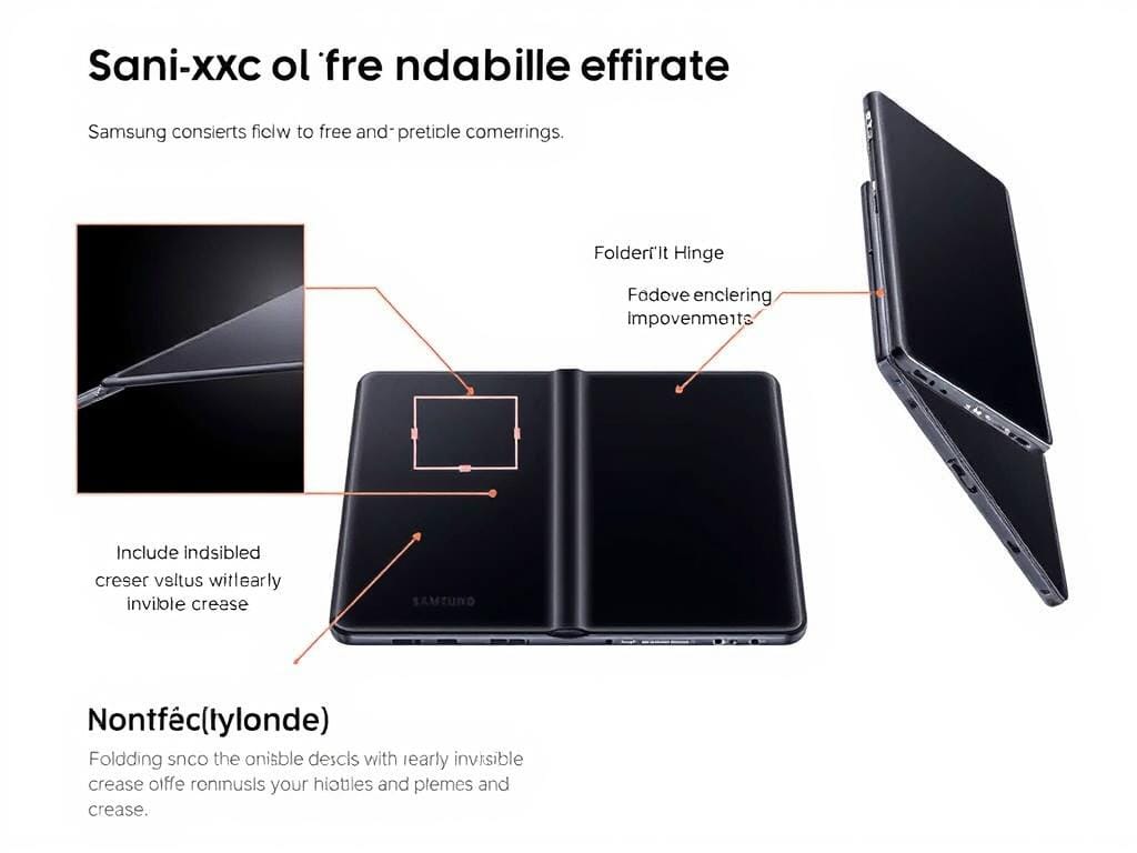 Concept design of Samsung's next-generation foldable devices showing improved hinge mechanism